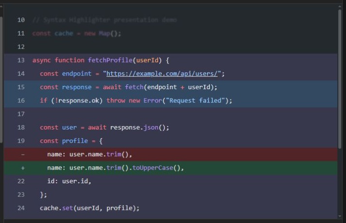 Syntax Highlighter guide: from source to shareable code