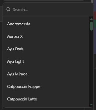 Choose code highlighting themes