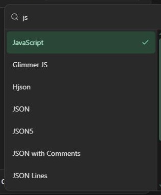 Searchable programming-language selector with language names and aliases