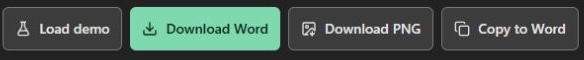 Download Word, Download PNG and Copy to Word buttons